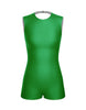 Solid Lycra Sleeveless Open Back Biketard