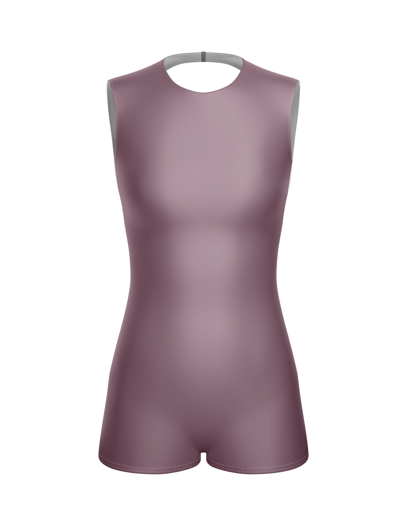 Solid Lycra Sleeveless Open Back Biketard
