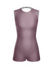 Solid Lycra Sleeveless Open Back Biketard
