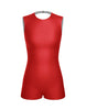 Solid Lycra Sleeveless Open Back Biketard
