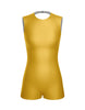 Solid Lycra Sleeveless Open Back Biketard