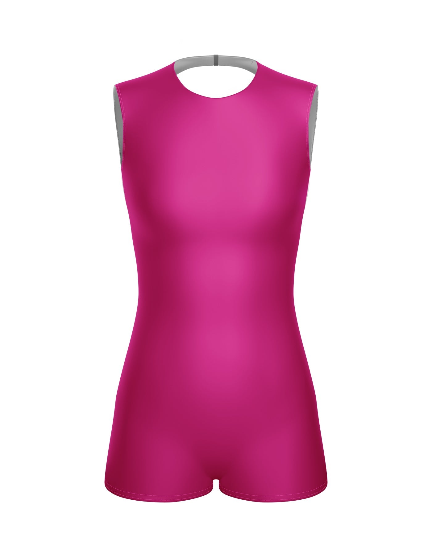 Solid Lycra Sleeveless Open Back Biketard