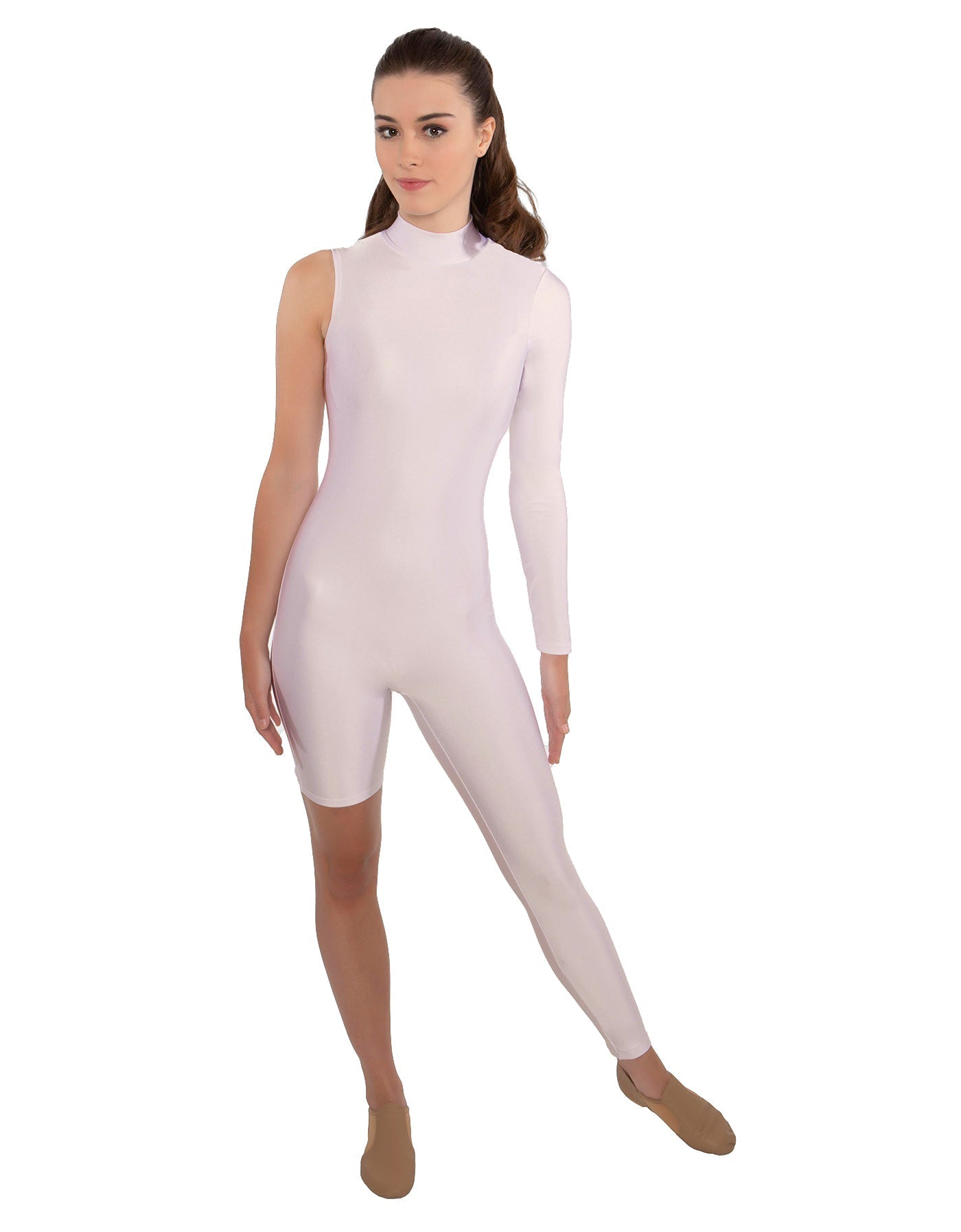 Solid Lycra Half and Half Unitard - Bike Short - Tapered Leg