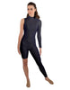 Solid Lycra Half and Half Unitard - Bike Short - Tapered Leg