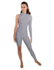 Solid Lycra Half and Half Unitard - Bike Short - Tapered Leg