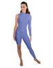 Solid Lycra Half and Half Unitard - Bike Short - Tapered Leg