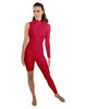 Solid Lycra Half and Half Unitard - Bike Short - Tapered Leg