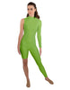 Solid Lycra Half and Half Unitard - Bike Short - Tapered Leg