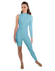 Solid Lycra Half and Half Unitard - Bike Short - Tapered Leg