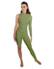 Solid Lycra Half and Half Unitard - Bike Short - Tapered Leg
