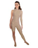 Solid Lycra Half and Half Unitard - Bike Short - Tapered Leg