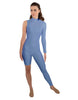 Solid Lycra Half and Half Unitard - Bike Short - Tapered Leg