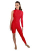 Solid Lycra Half and Half Unitard - Bike Short - Tapered Leg