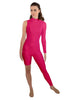 Solid Lycra Half and Half Unitard - Bike Short - Tapered Leg