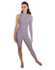 Solid Lycra Half and Half Unitard - Bike Short - Tapered Leg