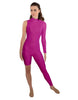 Solid Lycra Half and Half Unitard - Bike Short - Tapered Leg