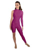Solid Lycra Half and Half Unitard - Bike Short - Tapered Leg