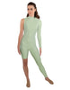 Solid Lycra Half and Half Unitard - Bike Short - Tapered Leg