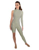 Solid Lycra Half and Half Unitard - Bike Short - Tapered Leg