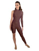 Solid Lycra Half and Half Unitard - Bike Short - Tapered Leg