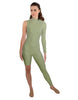 Solid Lycra Half and Half Unitard - Bike Short - Tapered Leg