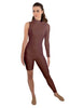 Solid Lycra Half and Half Unitard - Bike Short - Tapered Leg