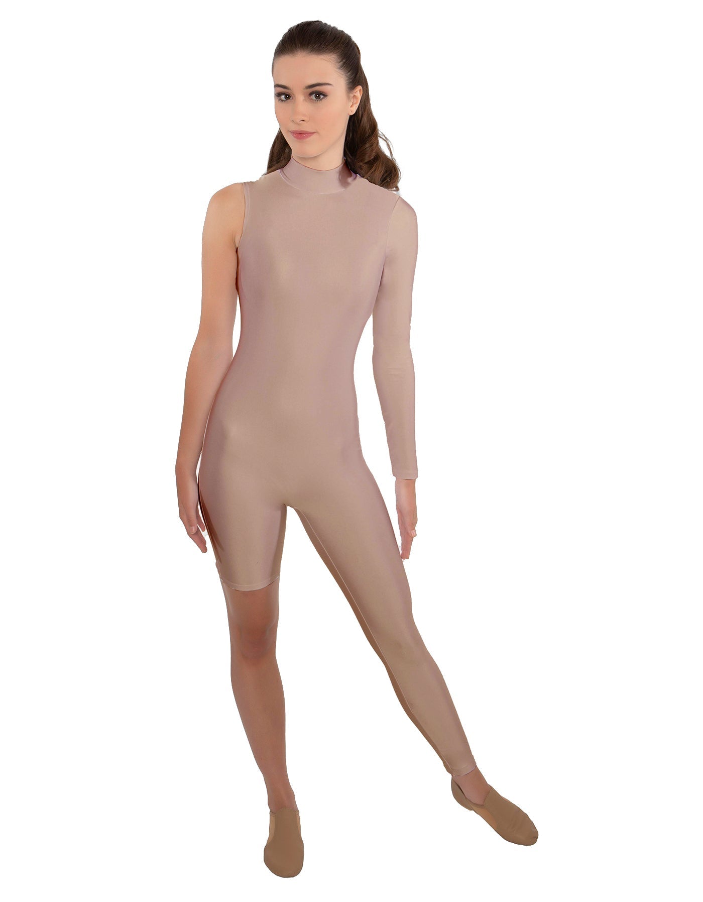 Solid Lycra Half and Half Unitard - Bike Short - Tapered Leg