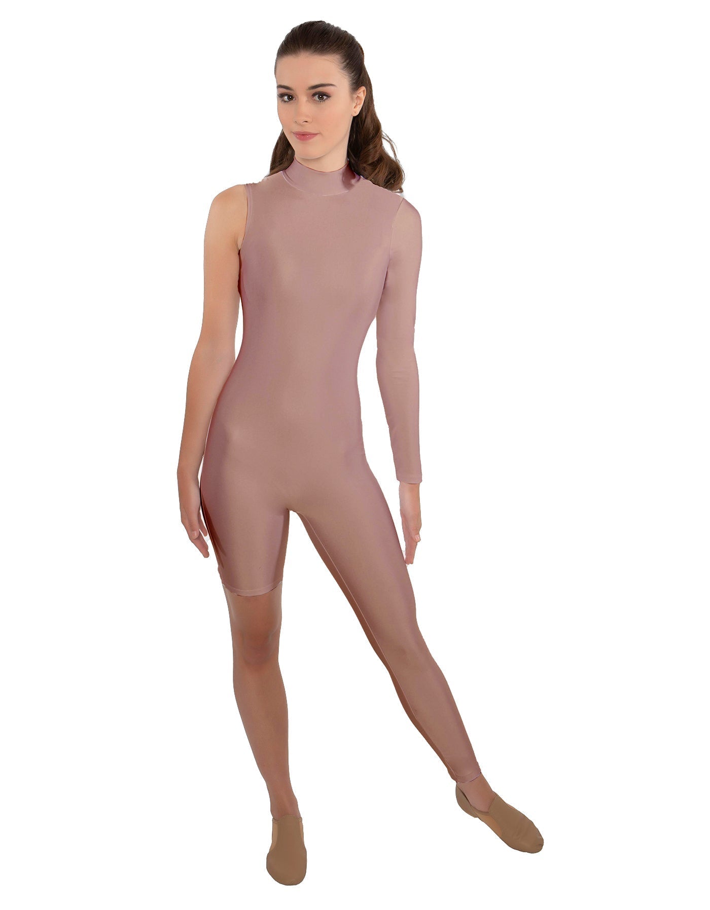 Solid Lycra Half and Half Unitard - Bike Short - Tapered Leg