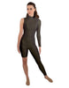 Solid Lycra Half and Half Unitard - Bike Short - Tapered Leg