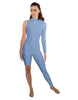 Solid Lycra Half and Half Unitard - Bike Short - Tapered Leg