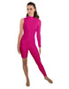 Solid Lycra Half and Half Unitard - Bike Short - Tapered Leg
