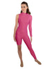 Solid Lycra Half and Half Unitard - Bike Short - Tapered Leg
