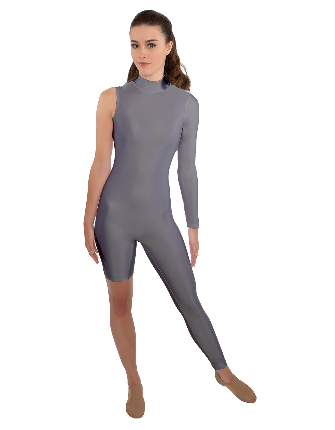 Solid Lycra Half and Half Unitard - Bike Short - Tapered Leg