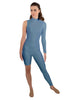 Solid Lycra Half and Half Unitard - Bike Short - Tapered Leg