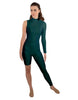 Solid Lycra Half and Half Unitard - Bike Short - Tapered Leg