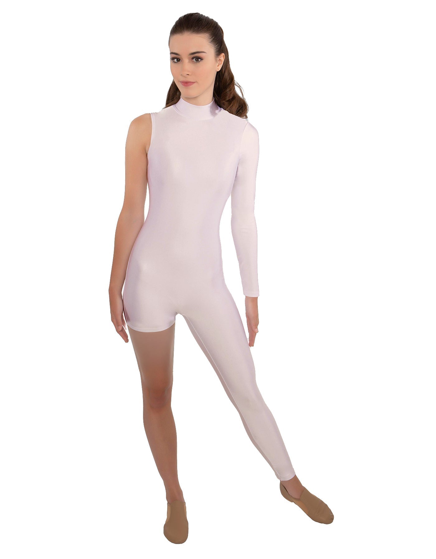 Solid Lycra Half and Half Tapered Leg Unitard