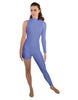 Solid Lycra Half and Half Tapered Leg Unitard