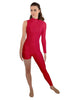 Solid Lycra Half and Half Tapered Leg Unitard
