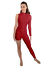 Solid Lycra Half and Half Tapered Leg Unitard