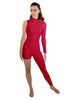 Solid Lycra Half and Half Tapered Leg Unitard