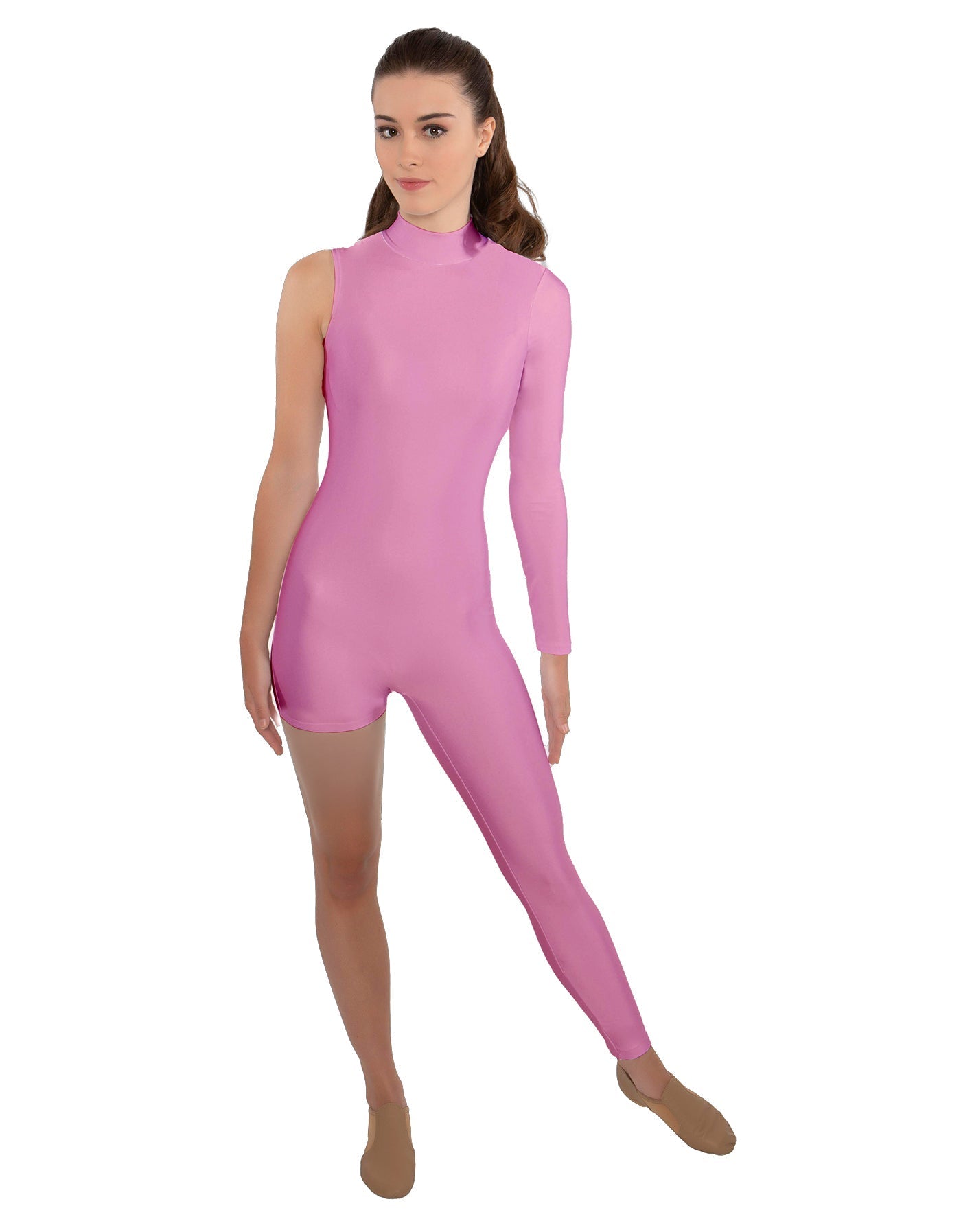 Solid Lycra Half and Half Tapered Leg Unitard