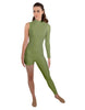 Solid Lycra Half and Half Tapered Leg Unitard