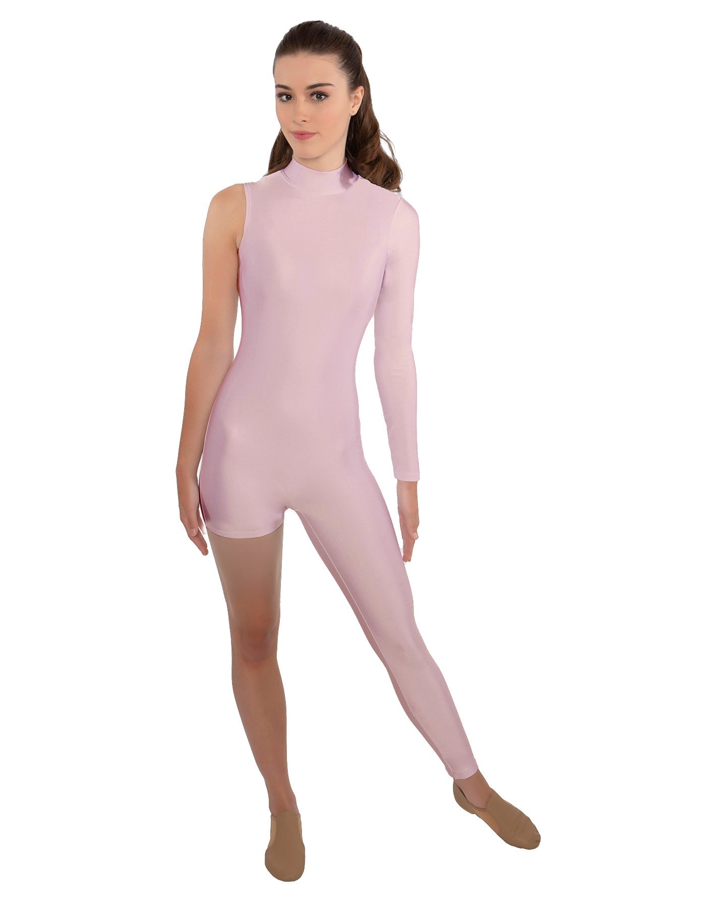 Solid Lycra Half and Half Tapered Leg Unitard