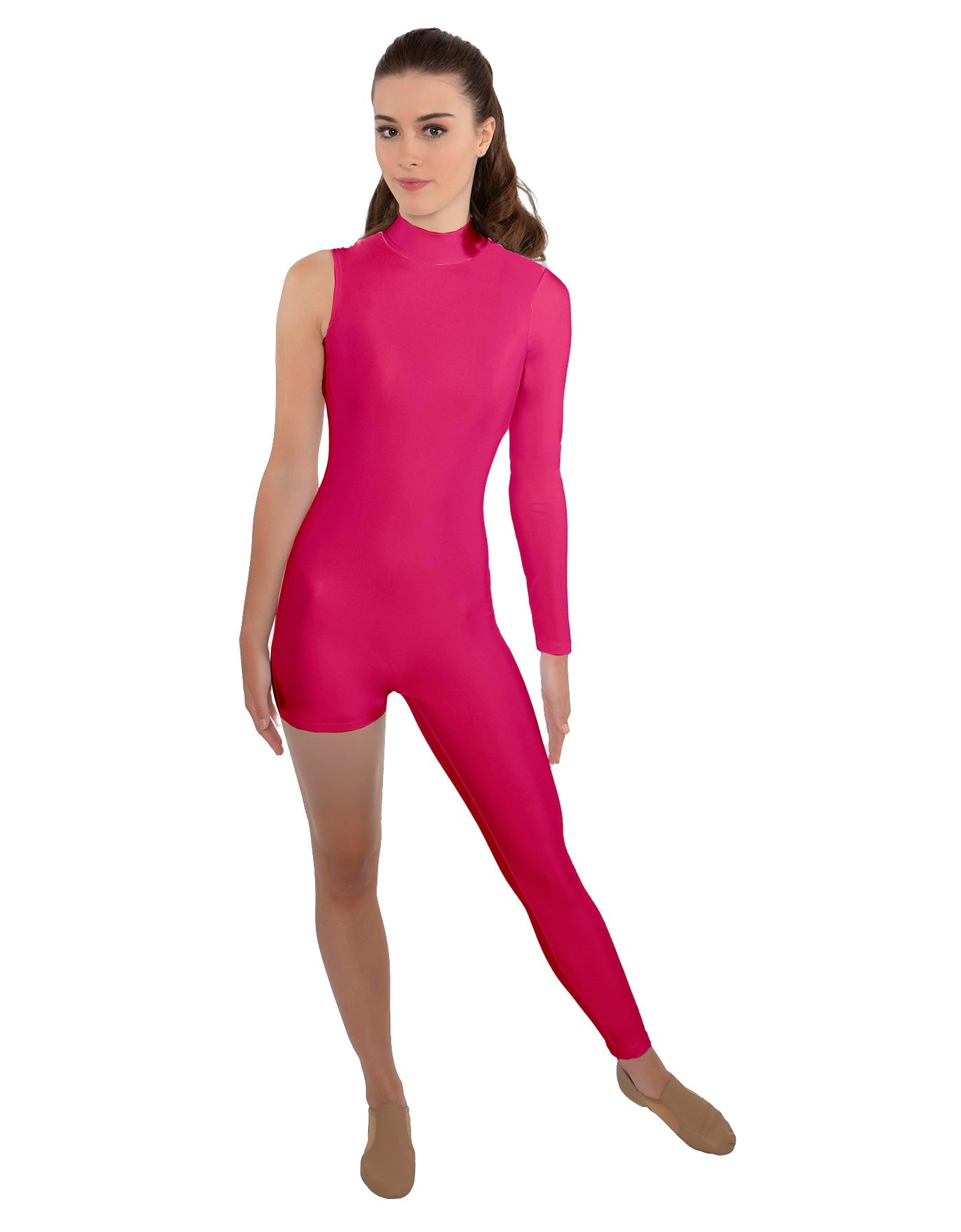 Solid Lycra Half and Half Tapered Leg Unitard