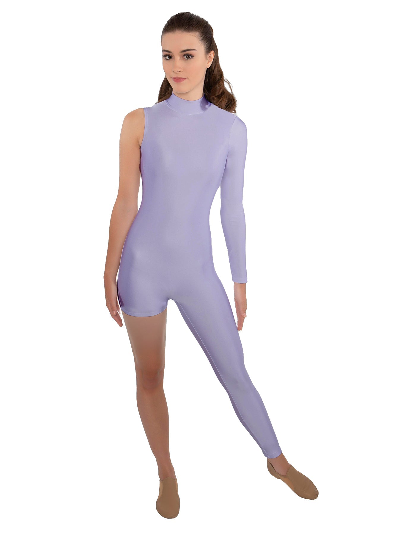 Solid Lycra Half and Half Tapered Leg Unitard