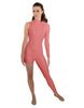 Solid Lycra Half and Half Tapered Leg Unitard
