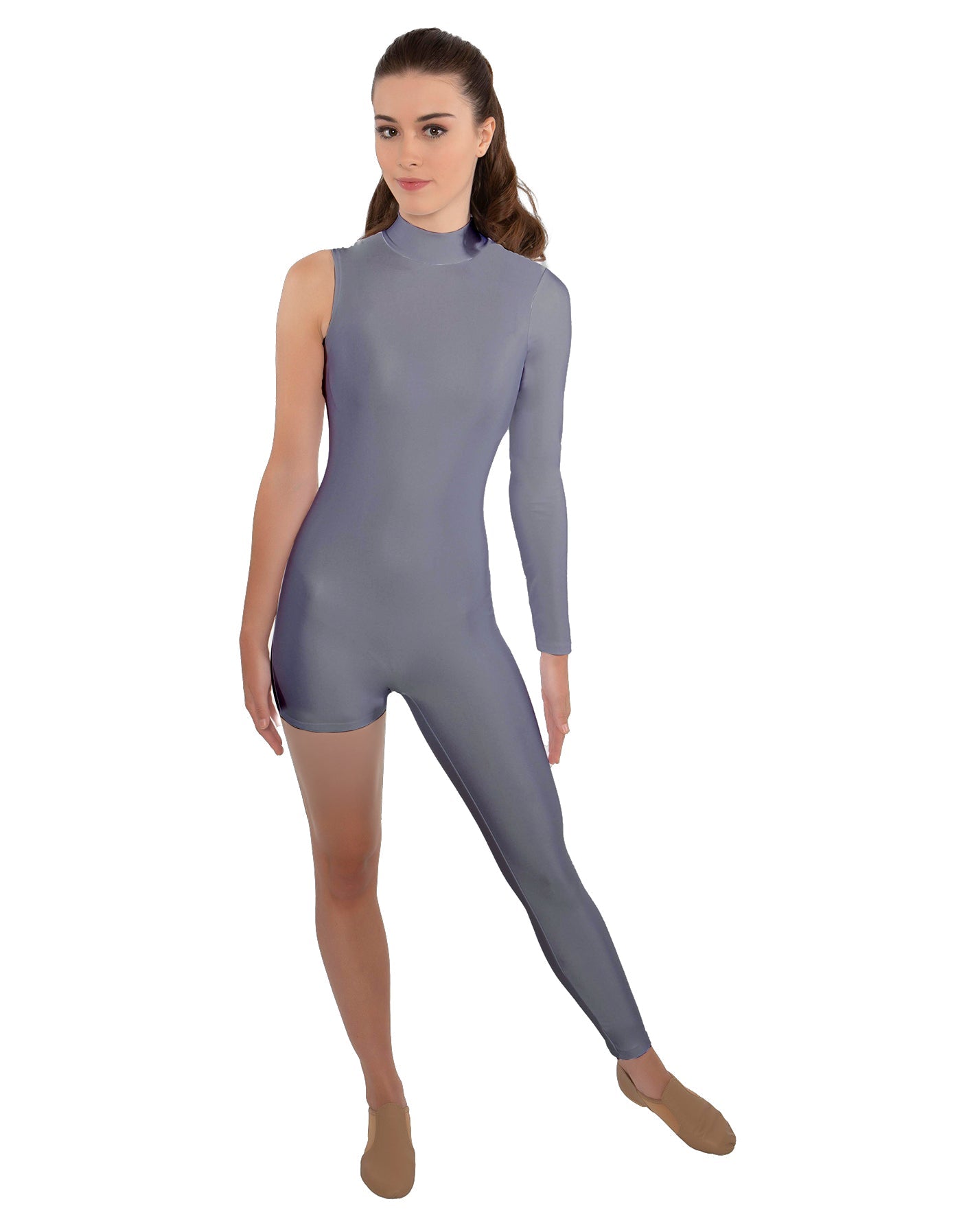 Solid Lycra Half and Half Tapered Leg Unitard