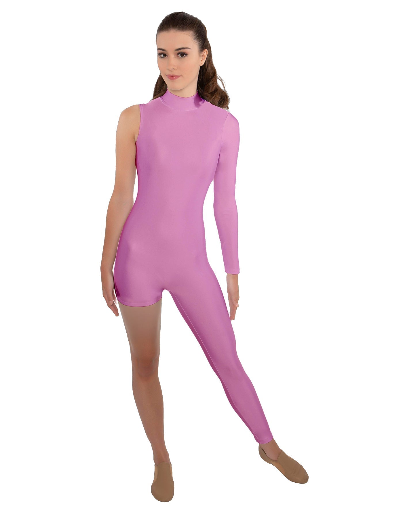 Solid Lycra Half and Half Tapered Leg Unitard
