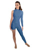 Solid Lycra Half and Half Tapered Leg Unitard