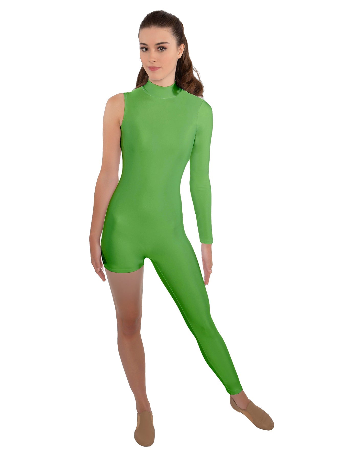 Solid Lycra Half and Half Tapered Leg Unitard